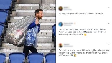 Photo of ‘Messi Carrying Trash at PSG’ Shared by Netizens To Troll Lionel Messi Amid Kylian Mbappe’s Failed Real Madrid Transfer
